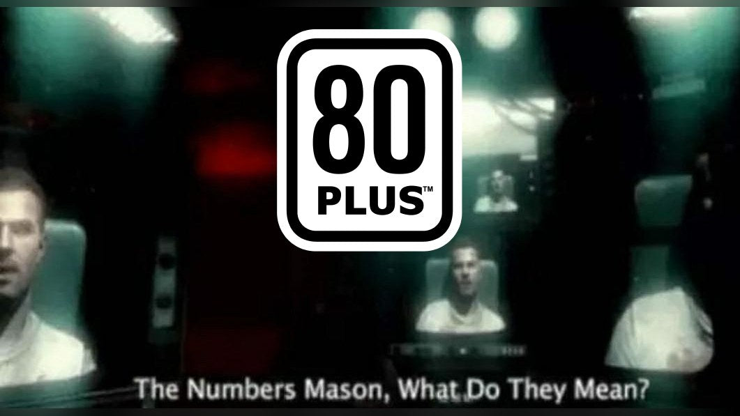 80 Plus logo over the Call of Duty meme captioned The Numbers Mason, What Do They Mean?
