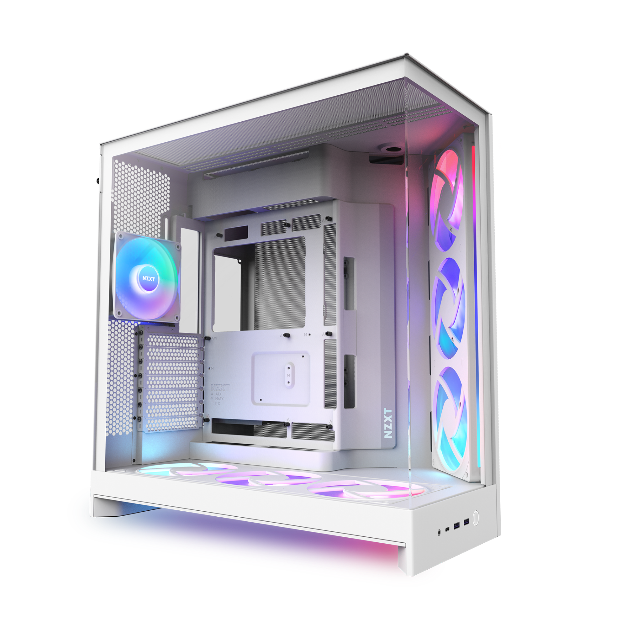 NZXT | H9 フロー RGB+ | デュアルチャンバー ミッドタワー ATX ケース