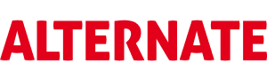 The image displays the word ALTERNATE in bold, uppercase red letters on a white background.