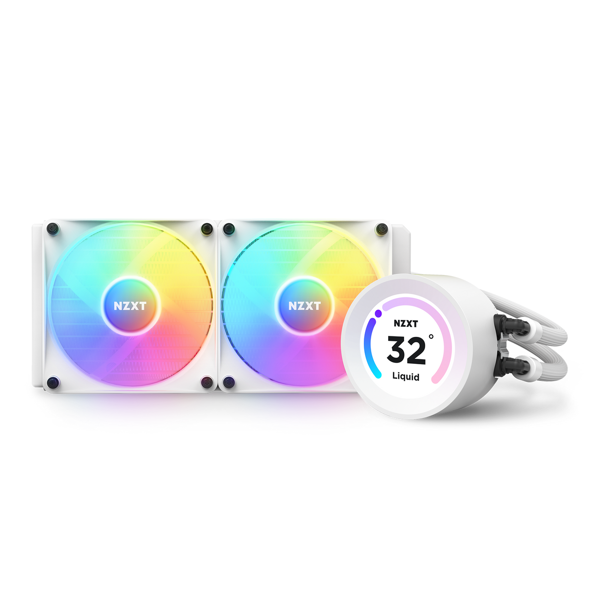 NZXT Kraken Elite 240 RGB white, front view