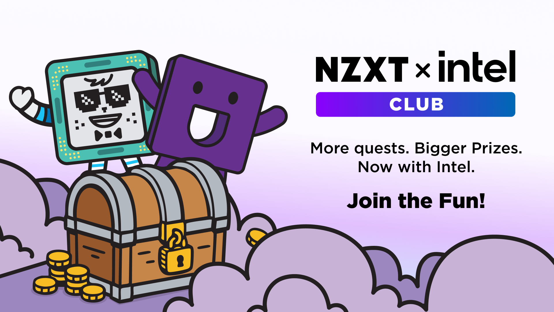 Introducing the NZXT x Intel Club: More Quests. Bigger Prizes. More Reasons to Join.