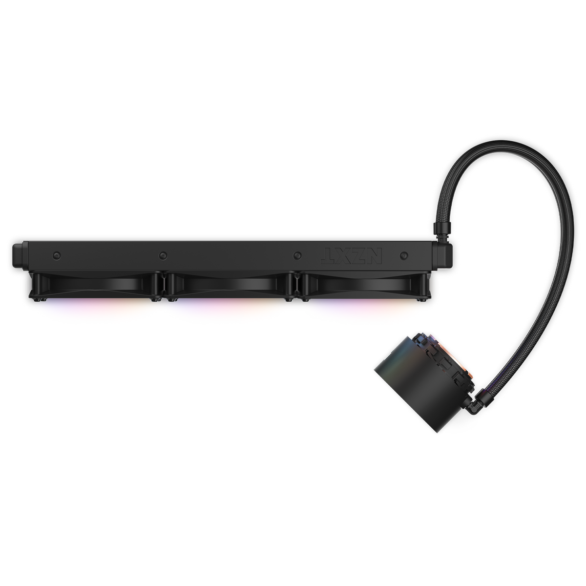 NZXT Kraken Elite 360 RGB black, radiator and pump detail